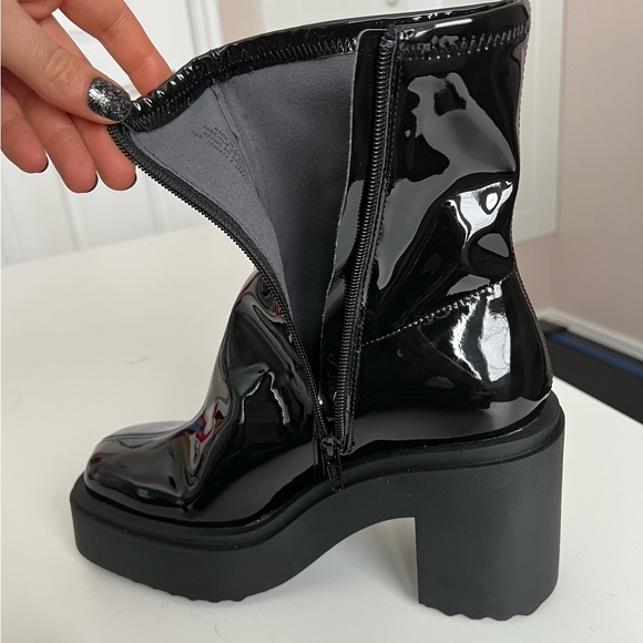 BRAND NEW patent faux leather platform boots - Picture 8 of 13